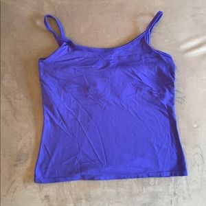 Navy blue tank top w built in bra